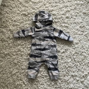 Gray hooded Onesie